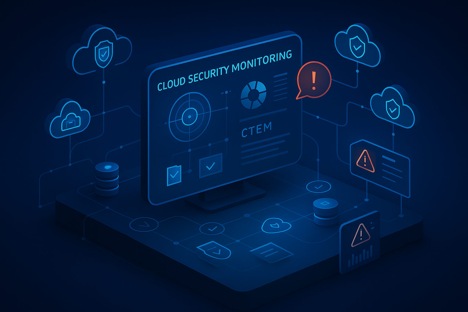 Cloud Security and Monitoring illustration