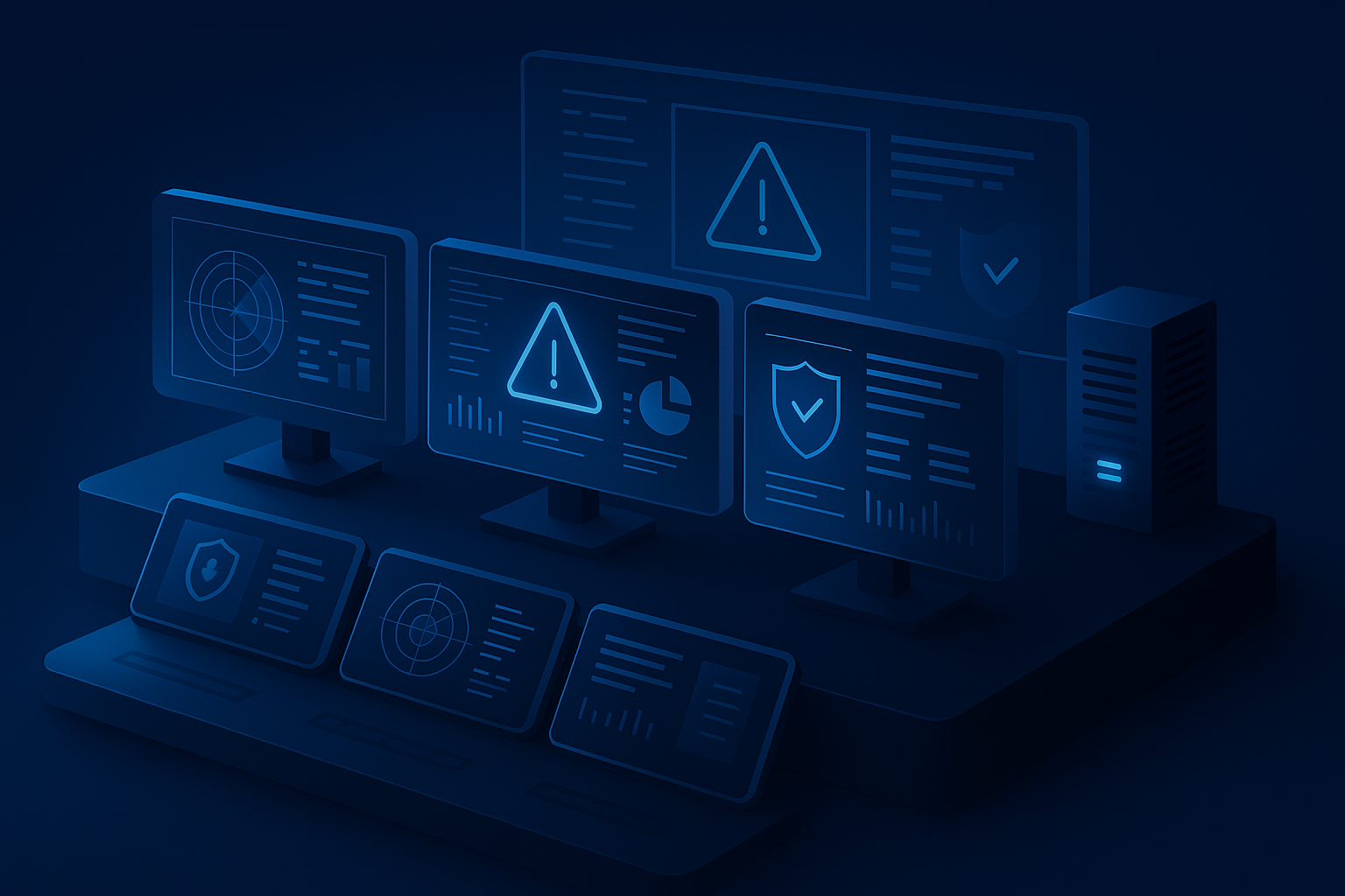 Isometric Security Operations Center SOC illustration